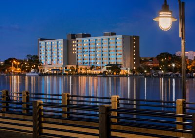 Hotel night shot across the river