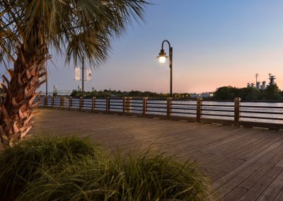 riverwalk at sunset