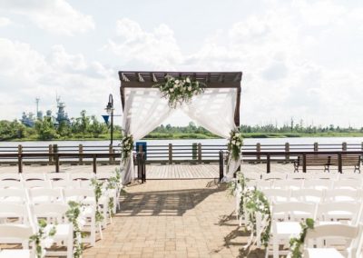 wedding ceremony setup outdoors